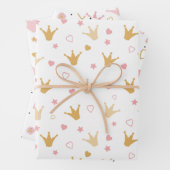 Kroon en harten inpakpapier vel (In situ)