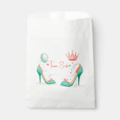 Kroon en hoge hakken – Glamoureus Pink & Mint Them Bedankzakje (Voorkant)