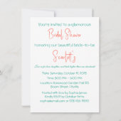 Kroon en hoge hakken – Glamoureus Pink & Mint Them Kaart (Achterkant)