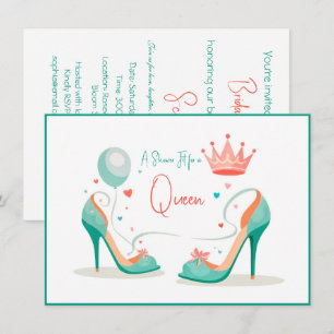 Kroon en hoge hakken – Glamoureus Pink & Mint Them Kaart