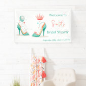 Kroon en hoge hakken – Glamoureus Pink & Mint Them Spandoek (Insitu)