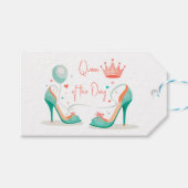 Kroon en Hoge Hakken – Glamoureuze Roze & Mint The Cadeaulabel (Voorkant (Horizontaal))