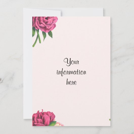 Kroon en Rozen Princess Arrived Birth Announcememe Aankondiging (Achterkant)