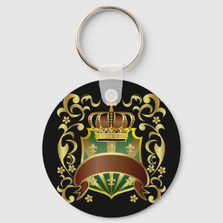 Kroon en schild sleutelhanger