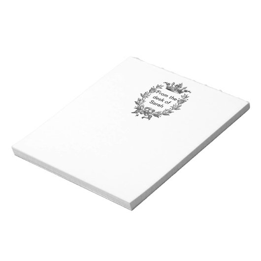  Kroon en Wreath Art Notitieblok (Linkerzijde)