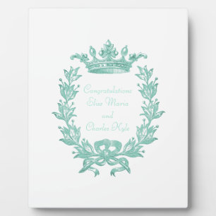 Kroon en Wreath Art - Turquoise Fotoplaat
