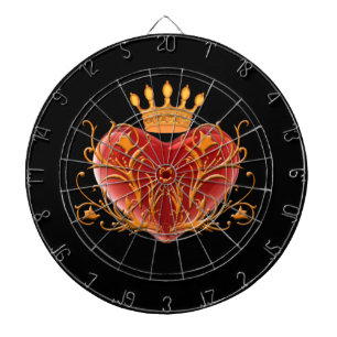 Kroon filigraan hart dart board dartbord