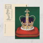 Kroon gebruikt voor de kroning van koningin Elizab Briefkaart (Voorkant / Achterkant)