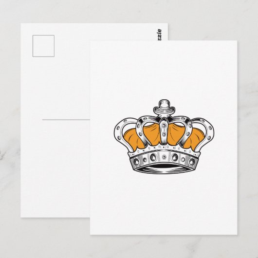 Kroon - Geel Briefkaart (Voorkant / Achterkant)