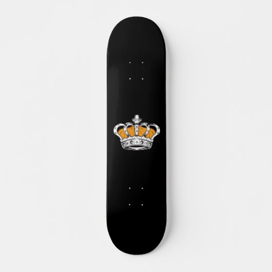 Kroon - Geel Persoonlijk Skateboard (Voorkant)