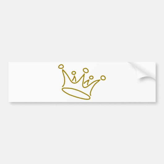 kroon-goud bumpersticker (Voorkant)
