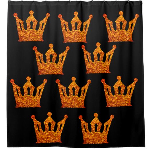 Kroon, Gouden folie Douchegordijn (Voorkant)