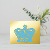 Kroon | Goudkroon Het is een Jongen Aankondiging (Staand Voorkant)