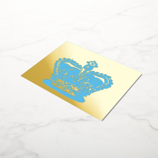 Kroon | Goudkroon Het is een Jongen Aankondiging (Gedraaid)