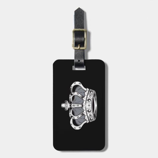 Kroon - grijs bagagelabel (Voorkant verticaal)