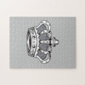 Kroon - grijs legpuzzel (Horizontaal)