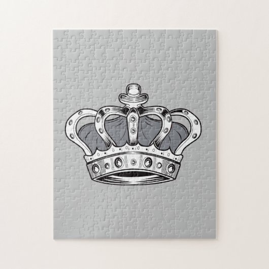 Kroon - grijs legpuzzel (Verticaal)