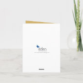 Kroon hart monogram goud wit bruiloft foto bedankkaart (Achterkant)