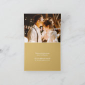 Kroon hart monogram goud wit bruiloft foto's bedankkaart (Binnen)