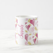Kroon Hart Roze Waterverf Monogram Koffiemok (Center)