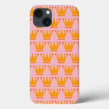 Kroon Hoesje Queen Gold Roze iPhone / iPad hoesje