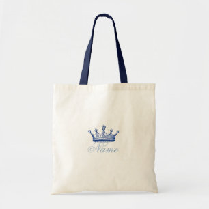 Kroon in blauw tote bag