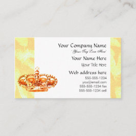 Kroon in goud visitekaartje