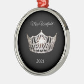 Kroon Kerst Ornament in Miss America stijl (Links)
