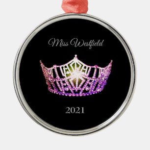 Kroon Kerstornament in Miss America-stijl Metalen Ornament