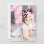 Kroon Kleine Prinses Verjaardagsfeestje Kaart (Achterkant)