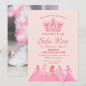 Kroon Kleine Prinses Verjaardagsfeestje Kaart (Voorkant / Achterkant)