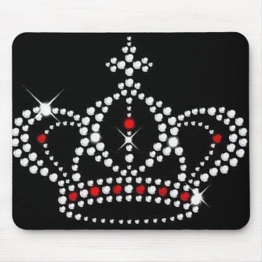 Kroon met Bling Mousepad Muismat (Voorkant)