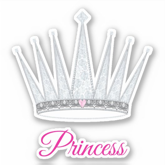 Kroon met faux-diamanten sticker (Voorkant)