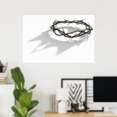 Kroon met Kaart van de koninklijke schaduw Poster (Thuiskantoor)