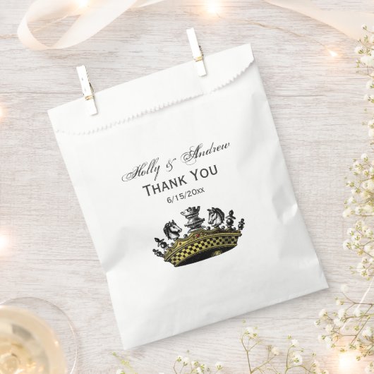  kroon met kleur van schaakstukken bedankzakje (Geknipt)