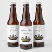  kroon met kleur van schaakstukken bier etiket (Flessen)