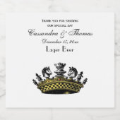  kroon met kleur van schaakstukken bier etiket (Enkel label)