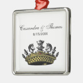  kroon met kleur van schaakstukken metalen ornament (Links)