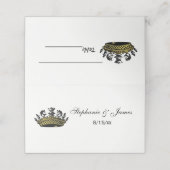  kroon met kleur van schaakstukken plaatskaartje (Buitenkant ongevouwen)