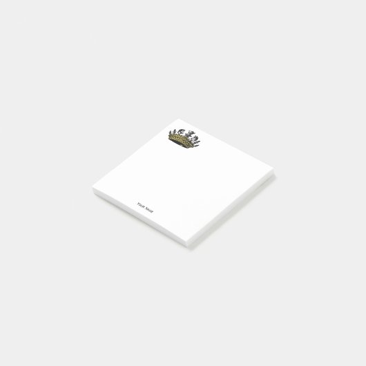 kroon met kleur van schaakstukken post-it® notes (Schuin)