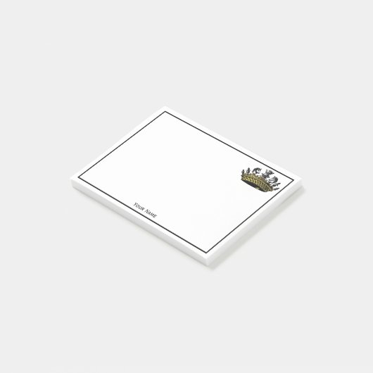 kroon met kleur van schaakstukken post-it® notes (Schuin)