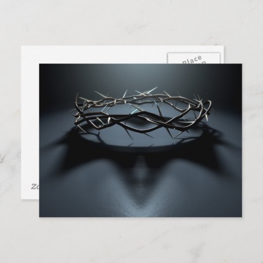 Kroon met koninklijke kroonschaduw briefkaart (Voorkant / Achterkant)