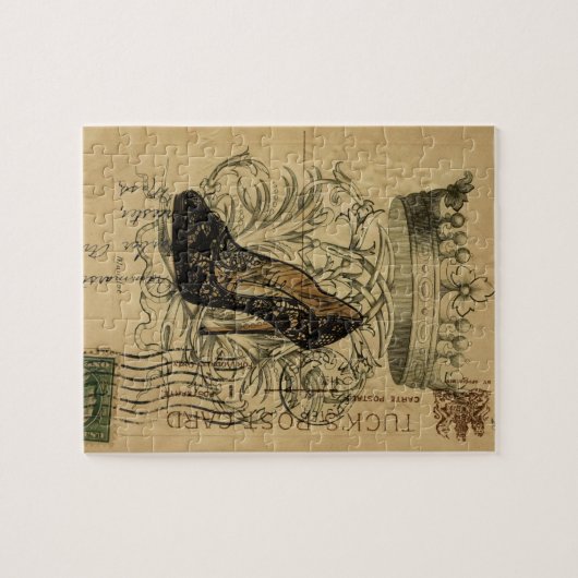  kroon mode koningin stiletto legpuzzel (Horizontaal)