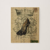 kroon mode koningin stiletto legpuzzel (Verticaal)