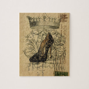 kroon mode koningin stiletto legpuzzel