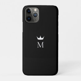 Kroon Monogram Zwart en Wit Case-Mate iPhone Case
