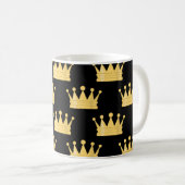Kroon Naadloos Patroon Koffiemok (Voorkant rechts)