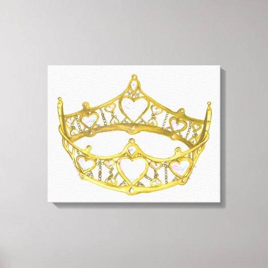 Kroon omwikkeld doek, 14x11 inch, koningin van har canvas afdruk (Voorkant)