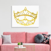 Kroon omwikkeld doek, 14x11 inch, koningin van har canvas afdruk (Insitu (Woonkamer))