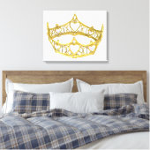 Kroon omwikkeld doek, 14x11 inch, koningin van har canvas afdruk (Insitu (Slaapkamer))